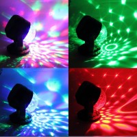 Enuoli Sound Activated Party Lights For Outdoor Indoor Battery Powered/Usb Plug In Portable 7 Color Rbg Rotating Disco Ball Strobe Lamp Stage Par Light For Car Room Xmas Birthday Dj Bar Club Wedding