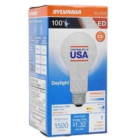 Sylvania 100 Watt Equivalent, A21 Led Light Bulb, Dimmable, Daylight Color 5000K, Made In The Usa With Us And Global Parts, 1 Pack