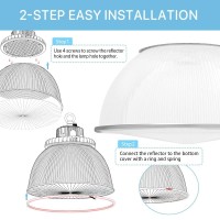 Hyperlite 60 Degree Pc Reflector Only For Hero Series Led High Bay Light 1-Pack (Milky Reflector With Cover)