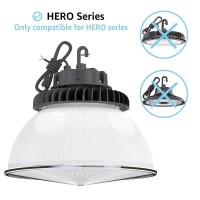 Hyperlite 60 Degree Pc Reflector Only For Hero Series Led High Bay Light 1-Pack (Milky Reflector With Cover)