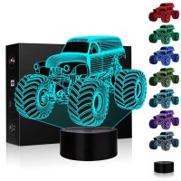 The 3D LED Monster truck Lamp is a combination of art and technology that creates an optical 3D visual and plays tricks on the eyes When you from afar you will see the design but as you get little close you see a thin acrylic plate sheet thats completely 