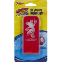 Disney Mickey Mouse Led Night Light, Silhouette, Always On, Ul-Listed, Ideal For Bedroom, Nursery, Bathroom, Hallway, 37609