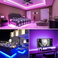 Entiqi Led Strip Lights Battery Powered, 6.5Ft/2M Rgb Led Light Strip Smd5050 60 Leds Rope Lights Color Changing Flexible Led Strip Kit For Home Bedroom Diy Party Indoor Outdoor