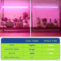 Moniosl Led Grow Light Hanging Plant Light For Indoor Vegetable Growing System Full Spectrum T5 4Ft 60W Growing Strips Individu