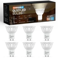 Torkase Gu10 Led Bulb, Dimmable Gu10 Mr16 Led Bulbs 2700K Warm White, 120V 450Lm Track Light Bulbs 5W 50W Equivalent, 90% Energy Saving, 36 Degree, Led Replacement For Recessed Lighting, 6 Pack