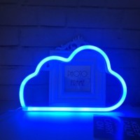 Cute Blue Neon Light,Led Cloud Sign Shaped Decor Light,Marquee Signs/Wall Decor For Christmas,Birthday Party,Kids Room, Living Room, Wedding Party Decor(Blue)