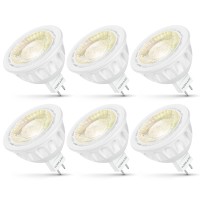 Torkase Mr16 Led Light Bulb, Ac/Dc12V 5W 50W Equivalent, Gu5.3 Bi-Pin Base, 3000K Warm White Non-Dimmable, 90% Energy Saving, 36 Degree Narrow Beam Angle Spotlight Mr16 Landscape Light Bulbs, 6 Pack