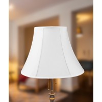 6X12X9.5 White Shantung Bell Lampshade - Perfect For Small Table Lamps, Desk Lamps, And Accent Lights -Medium, White