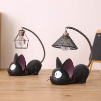 Resin Cat Design Lamp Creative Night Light Table Bedside Lamps For Reading Iron Wire Lampshade 31 X 47 X 67Inch