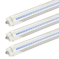 Cnsunway 8Ft Led Bulbs, 45W 5400Lm, 6000K Cool White, Clear Cover, Fa8 Single Pin Led Tube Lights, Ballast Bypass, T8 T10 T12 Fluorescent Light Bulbs Replacement, Etl Listed - 25 Pack