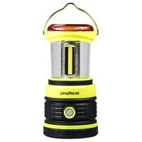 Life Gear 1000 Lumen Cob Camping Lantern With Red Safety Flasher Blacklime Green One Size 413968