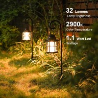 Goodsmann Landscape Lighting Low Voltage Outdoor 1Pk Hanging Path Light 1.1W Led 32 Lumen 2900K Warm White Metal Dual Use Shepherd Hook Pathway Lights Wired 12V Ac Sidewalk Light With Cable Connector