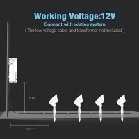 Goodsmann Low Voltage Landscape Spotlights 50W Halogen 380 Lumen Outdoor Flood Lights 3000K Warm White Replaceable Halogen Bulb Outside Hardwired Lighting With Metal Stake Cable Connector