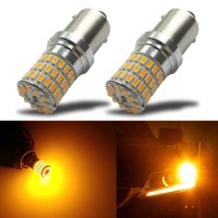 Ibrightstar Newest 9-30V Extremely Bright 1156 1141 1003 Ba15S Led Bulbs Replacement For Turn Signal Rv Lights, Amber Yellow