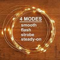 Soltuus 3 Pack Rechargeable String Fairy Lights 10Ft 30 Led, 4 Modes Copper Wire Christmas Starry Lighting, Waterproof Micro Firefly Moon Light, Warm White, Battery And Usb Cable Included