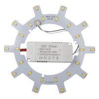 Led Panel Ceiling Light Fixtures 12W 5730 Smd Circle Annular Round Replacement Board Bulb (Warm White)