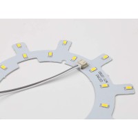 Led Panel Ceiling Light Fixtures 12W 5730 Smd Circle Annular Round Replacement Board Bulb (Warm White)