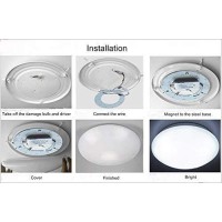 Led Panel Ceiling Light Fixtures 12W 5730 Smd Circle Annular Round Replacement Board Bulb (Warm White)