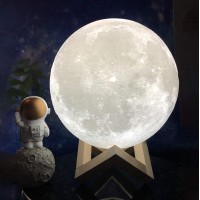 Cpla Moon Lamp For Adults Kids, Moon Night Light 16 Colors Led 3D Printing Moon Light With Stand & Remote/Touch Control And Usb Rechargeable 5.9Inch (Standard Size)