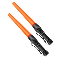 Jowbeam 16 Inch Traffic Wand Small Orange Led Safety Signal Wand Work Light Flashlight With Cone Flashing Modes Wrist Strap Lany