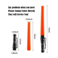 Jowbeam 16 Inch Traffic Wand Small Orange Led Safety Signal Wand Work Light Flashlight With Cone Flashing Modes Wrist Strap Lany