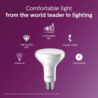 Philips Led Dimmable Br30 Light Bulb: 650-Lumen, 5000-Kelvin, 11-Watt (65-Watt Equivalent), E26 Base, Frosted, Daylight, 3-Pack