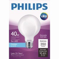 Philips Led Dimmable G25 Light Bulb, Lumen, Kelvin, Watt (25-Watt Equivalent), E26 Base