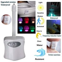 Are you Tired of getting blinded OR having your sleep interrupted by the bright light in your bathroom at late nightAre you frustrated by stumbling in the dark and leaving a mess behind youThen Look Here Smart Waterproof MotionActivated Sensor Toilet Ligh