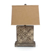 Homeroots Lighting 475-Inch X 1175-Inch X 2475-Inch Brown, Vintage With Khaki Linen Shade - Table Lamp