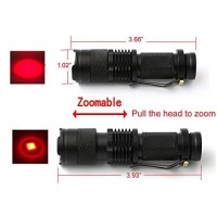 Wayllshine (Pack Of 3 Single Mode Red Light Flashlight, 1 Mode Red Led Flashlight Red Flashlight Torch, Red Led Red Light For Astronomy, Aviation, Night Observation