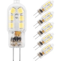 Amazing Power G4 Led Bulb, 12V G4 Bi Pin Bulb, Not Dimmable G4 20W Halogen Bulb Replacement, Daylight White 6000K, 5-Pack