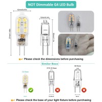 Amazing Power G4 Led Bulb, 12V G4 Bi Pin Bulb, Not Dimmable G4 20W Halogen Bulb Replacement, Daylight White 6000K, 5-Pack