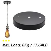 Binifimux 2-Pack Black Ceiling Plate Chassis Base Pendant Light Accessories 98Mm X 18Mm W Screw