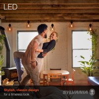 Sylvania Led Vintage A19 Light Bulb, 60W Equivalent Efficient 6.5W, 13 Year, Dimmable, 650 Lumens, Amber Glow - 1 Pack (75349)