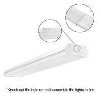 Faithsail 4Ft Led Wraparound 40W 4 Foot Led Shop Lights For Garage, 4400Lm 4000K Neutral White, Wrap Light, 48 Inch Led Light Fixtures Flush Mount Office Ceiling Lighting, Fluorescent Tube Replacement