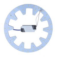 1-Pack Led Panel Ceiling Light Fixtures 24W 5730 Smd Circle Annular Round Replacement Board Bulb 3500K (Warm White)