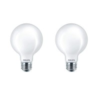 Philips Led Dimmable G25 Light Bulb, 350-Lumen, 5000-Kelvin, 5-Watt (40-Watt Equivalent), E26 Base, Frosted, Daylight, 8-Pack