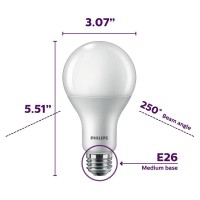 Philips Led Dimmable A21 Light Bulb: 2700-Kelvin, 16-Watt (100-Watt Equivalent), E26 Medium Screw Base, Soft White, 4-Pack