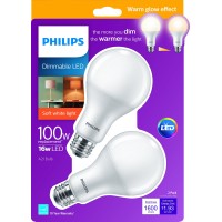 Philips Led Dimmable A21 Light Bulb: 2700-Kelvin, 16-Watt (100-Watt Equivalent), E26 Medium Screw Base, Soft White, 4-Pack