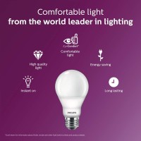 Philips Led Dimmable A19 Light Bulb With Warm Glow Effect 800-Lumen, 2200-2700 Kelvin, 9.5-Watt (60-Watt Equivalent), E26 Base, Frosted, Soft White, 4-Pack