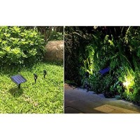 Led Solar Powered Landscape Spotlights, Dllt Waterproof Outdoor Landscaping Lights, 2-In-1 Solar Garden Exterior Wall Light For Tree Flag Yard Pool Lawn Driveway Security Lamps, Wireless Daylight