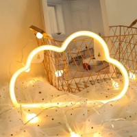 Cloud Lights,Neon Sign, Neon Lights For Wall Decor,Usb Or Battery Led Signs For Bedroom, Decorative Neon Light Sign For Christmas,Birthday Party, Living Room, Girls,Kids Room Decor (Warm White)