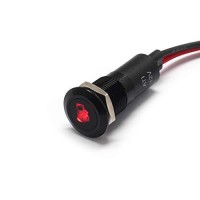 Mounting cut Hole 12mm 12 Head Diameter 1580mm 062 Bulb Type LED LED color Red Lamp Voltage 12V Dc current Rating 15mA Wire Length 8Wire gauge 18 Bezel colorBlack Body Material chrome Plated copper Panel Thickness 110mm DescriptionLow Fuel Not Polarity Se