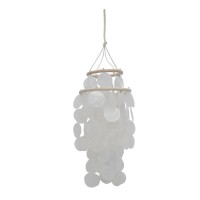 Chesapeake Bay White Capiz Chandelier Small 4 Inches X 10 Inches