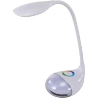 Sleek Color Changing Desk Lamp features a red green and blue RGB base for a colorful unique lighting experience Use the touchcontrolled wheel to select the exact color you desire RGB lights are great for accent lighting Dimmer function lets you choose bet