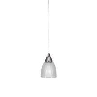 Cord Mini Pendant Shown In Brushed Nickel Finish With 5 Clear Glass