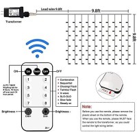 Jmexsuss 300 Led Remote Control Curtain Lights, Plug In Fairy Curtain Lights Outdoor, Window Wall Hanging Curtain String Light For Bedroom Backdrop Wedding Party Indoor Christmas Decor (Warm White)