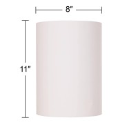 White Cotton Small Drum Cylinder Lamp Shade 8