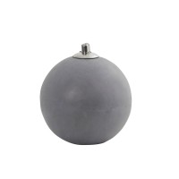 The gray rounded oil lamp is minimal and sleek Designed as a stark eyecatching orb this modern piece of decor is perfect to add some sheek to your outdoor space