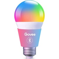 Govee Led Light Bulb Dimmable, Music Sync Color Changing, A19 7W 60W Equivalent, No Hub Required Multicolor Bluetooth Light Bulbs With App Control For Party Home (Don'T Support Wifi/Alexa)